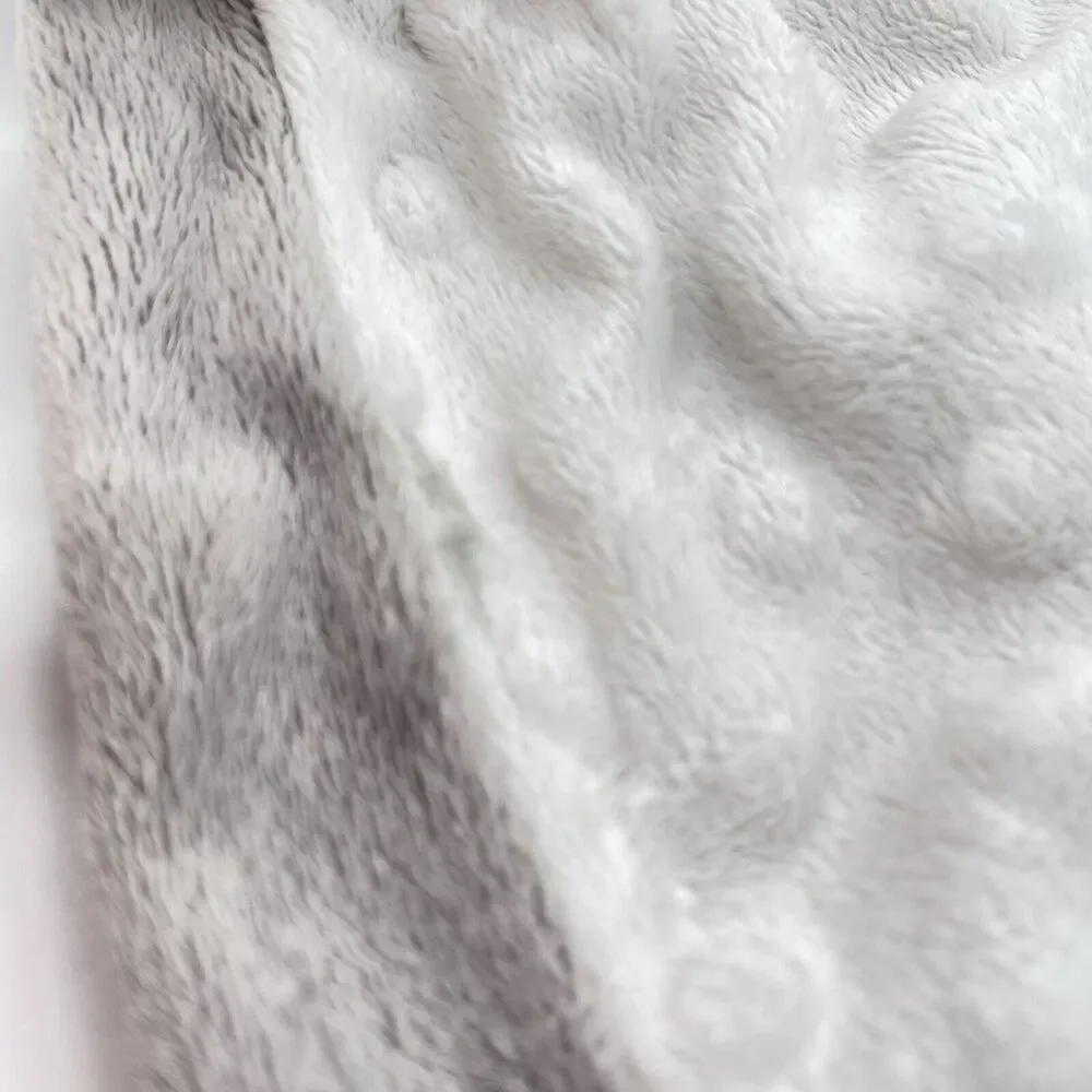 Baby Gear Puppy Dog Gray White Security Baby Blanket Plush Lovey Minky Dots